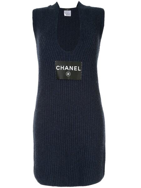 платье без рукавов с логотипом СС Chanel Pre-Owned 139602035154