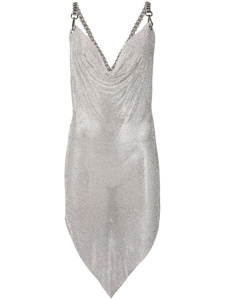 декорированное платье мини с воротником-хомутом GIUSEPPE DI MORABITO 162804805248