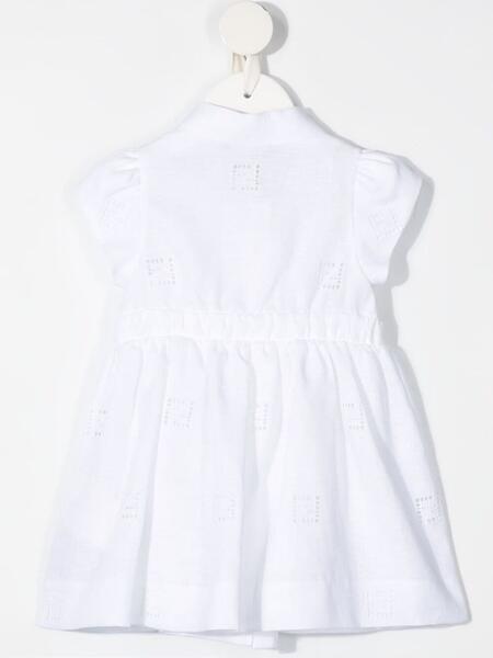 платье с вышитым логотипом FF Fendi Kids 166883725052