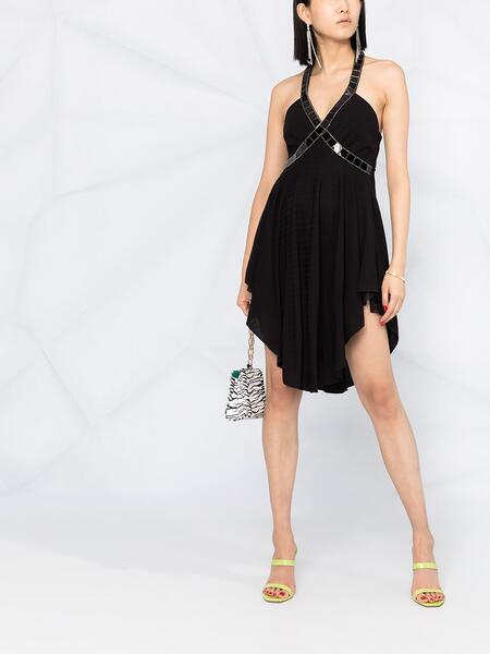 декорированное платье мини с вырезом халтер Just Cavalli 157900345250