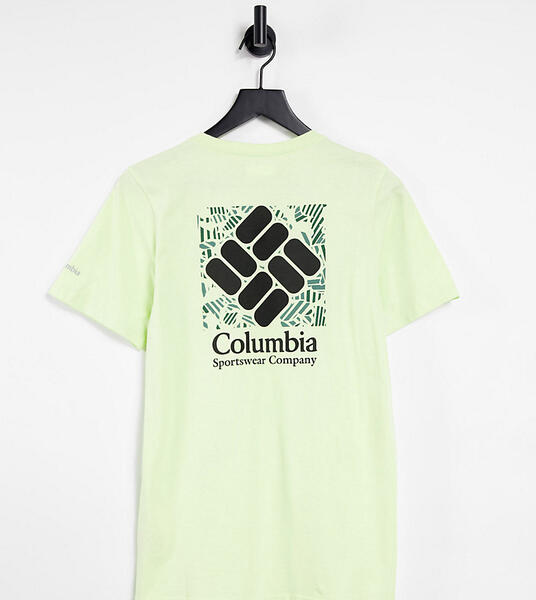 Лаймовая зеленая футболка с принтом на спине Rapid Ridge – эксклюзивно для ASOS-Зеленый цвет Columbia 11379693
