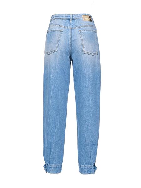 джинсы с манжетами и искусственным жемчугом Pinko 153661805054