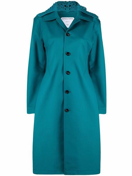 приталенное пальто со съемным капюшоном Bottega Veneta 167368295156