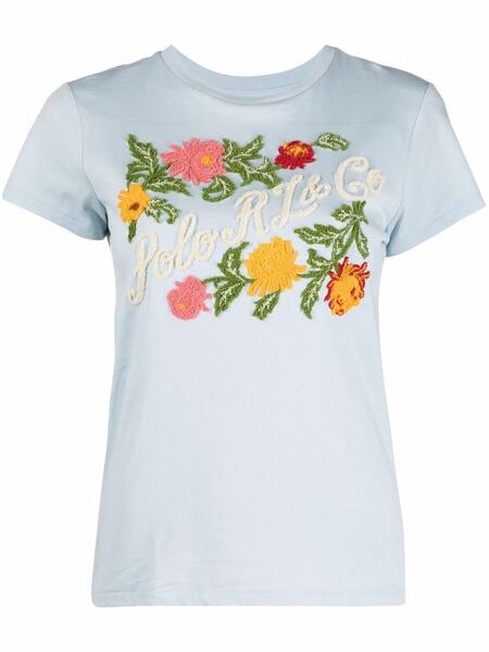футболка с цветочной вышивкой Polo Ralph Lauren 1666561676
