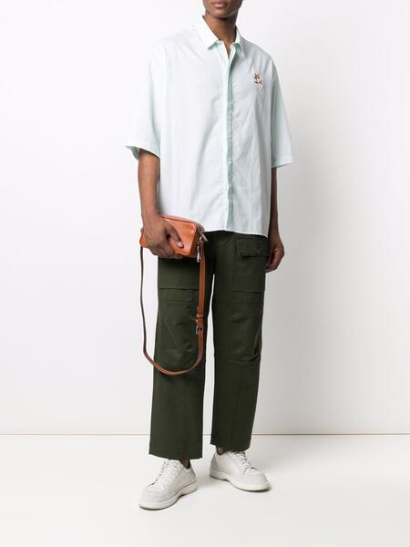 укороченные зауженные брюки со складками Maison Kitsune 167968945149