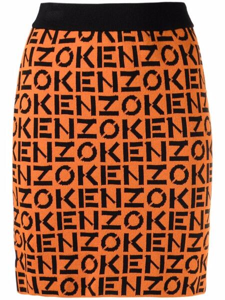 трикотажная юбка с логотипом Kenzo 1687356283