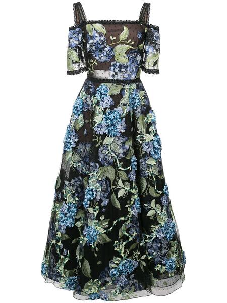 платье с цветочной аппликацией Marchesa Notte 1276343948