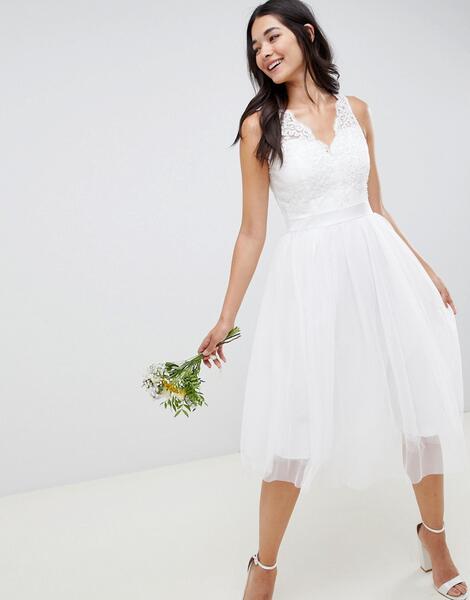 Кружевное приталенное платье Wedding-Белый Little Mistress 7762670