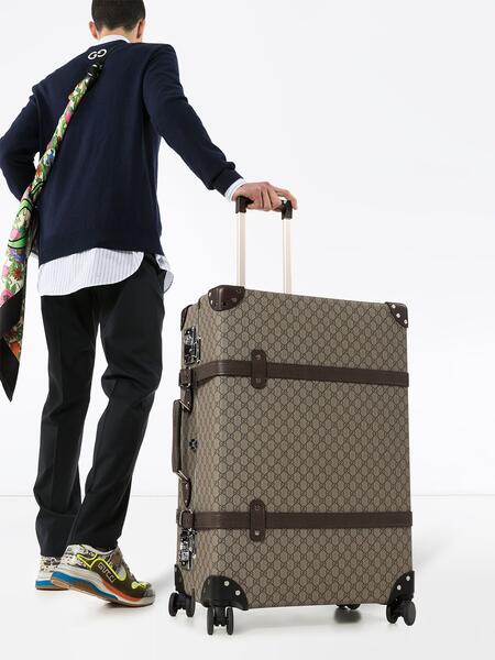 парусиновый чемодан Globe-Trotter с узором GG Supreme Gucci 13317003636363633263