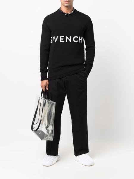 джемпер вязки интарсия с логотипом Givenchy 16953147888876