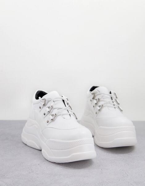 Белые кроссовки на толстой подошве -Белый Lamoda 11734926