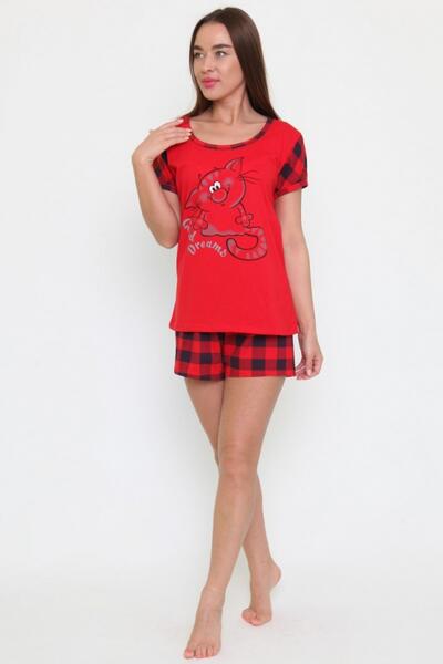 Пижама трикотажная Лапушка (красная) Инсантрик 53730