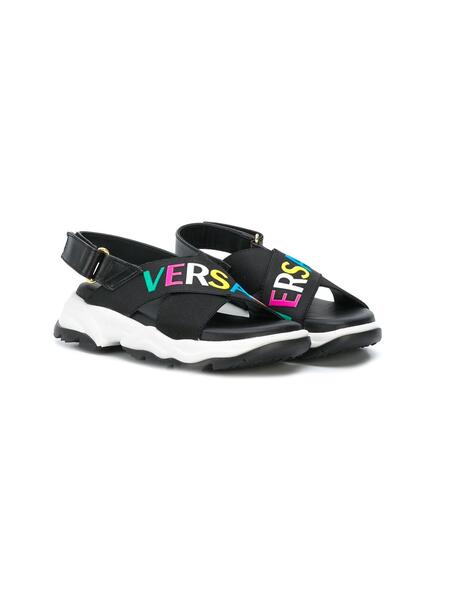 сандалии с ремешком на пятке и логотипом Versace Kids 149535415055