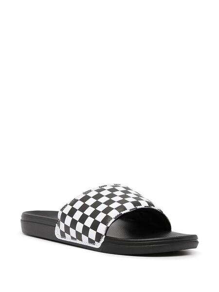 checkerboard-print open-toe sandals VANS 169915714948
