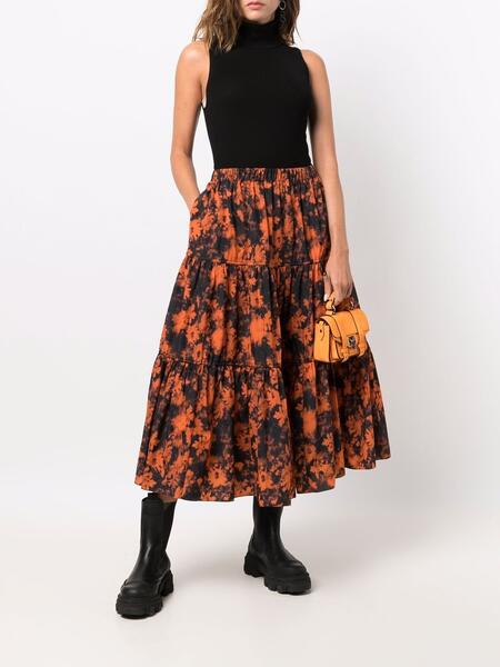 floral-print high-waisted skirt Kenzo 170498775248