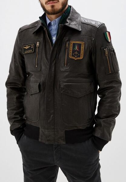 Куртка кожаная Aeronautica Militare pn8461839