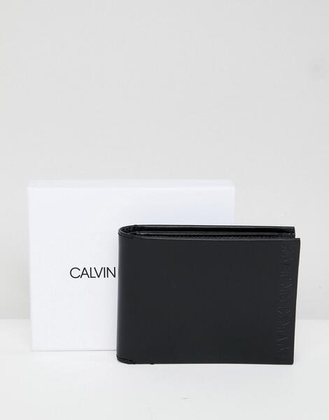 Кожаный бумажник с логотипом Calvin Klein Jeans - Черный 1328618
