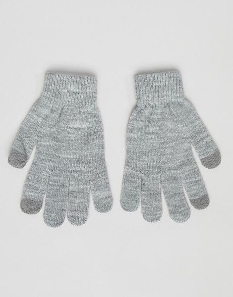 Вязаные перчатки для сенсорных гаджетов Pieces - Серый 1319887