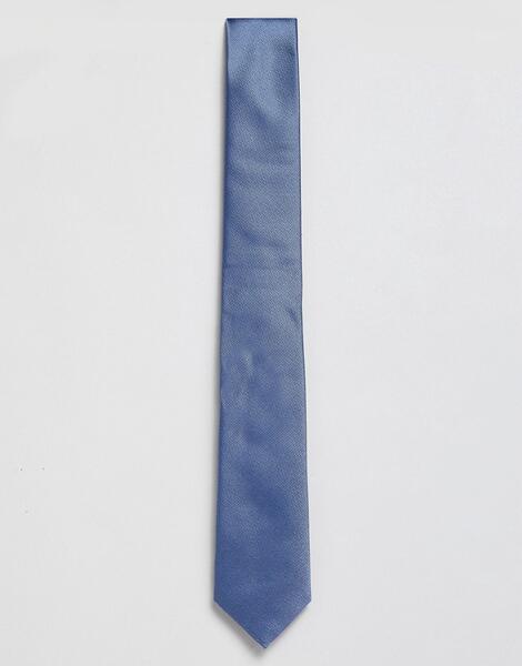 Синий шелковый узкий галстук с логотипом Calvin Klein - Синий 1282854