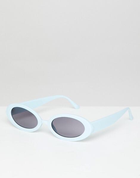 Овальные солнцезащитные очки ASOS DESIGN - Синий 1265041