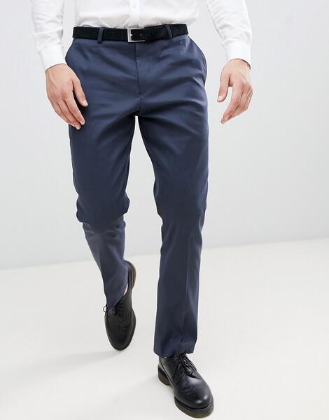 Темно-синие узкие брюки Twisted Tailor - Темно-синий 1349166
