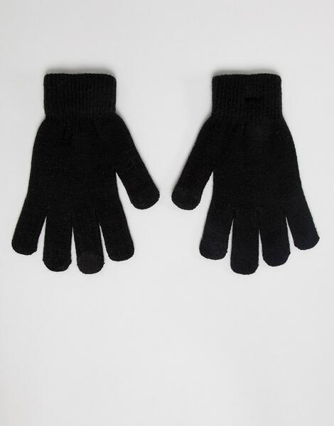Вязаные перчатки для сенсорных гаджетов Pieces - Черный 1319886
