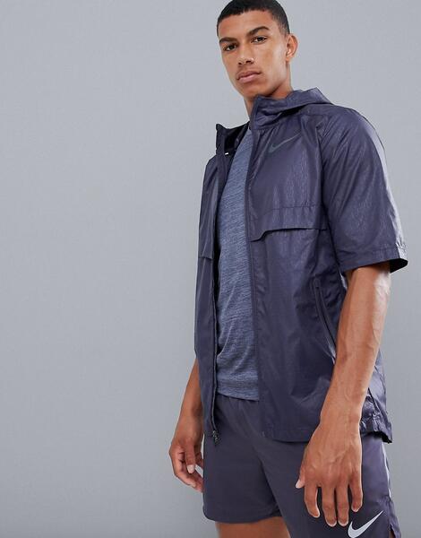 Фиолетовая куртка с короткими рукавами и принтом Nike Running Just Do 1255679