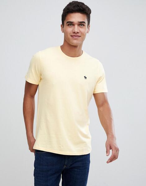 Желтая футболка с круглым вырезом и логотипом Abercrombie & Fitch Abercrombie& Fitch 1353323