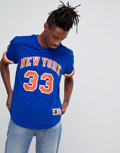 Сетчатая футболка с логотипом New York Knicks Mitchell & Ness NBA 1279578