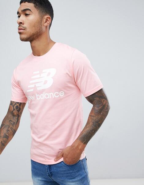 Розовая футболка с логотипом New Balance MT83530_HPI - Розовый 1345825