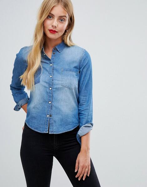 Короткая джинсовая рубашка JDY Lorine - Синий 1343772