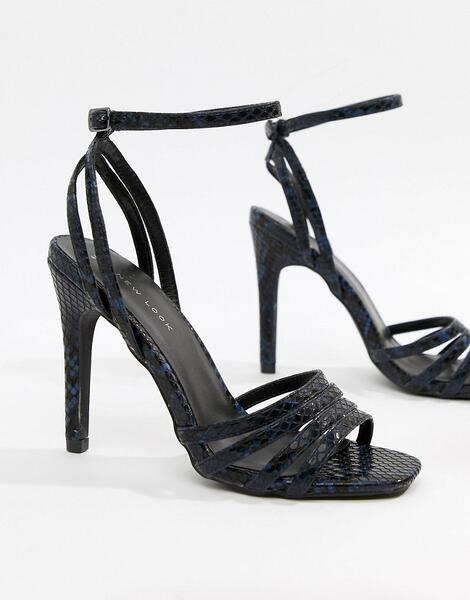 Босоножки на каблуке New Look - Темно-синий 1351609