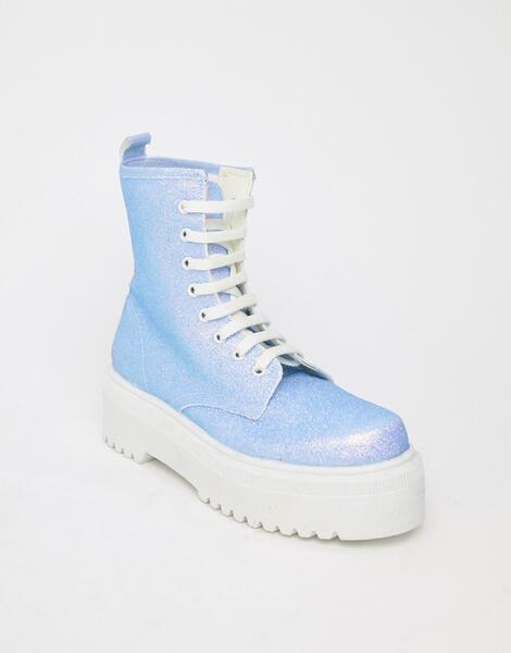 Массивные ботинки на шнуровке с блестками ASOS DESIGN Attitude - Синий 1348091