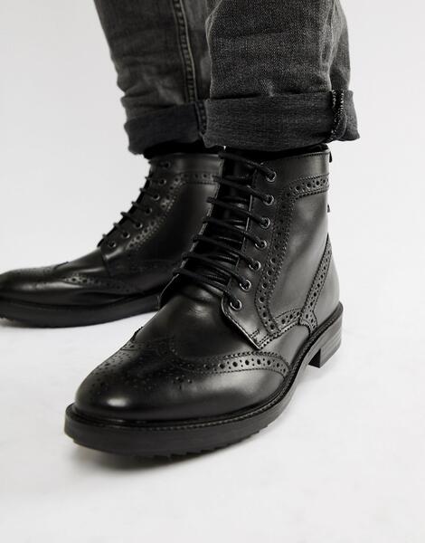 Черные ботинки-броги Base London Hopkins - Черный 1301221