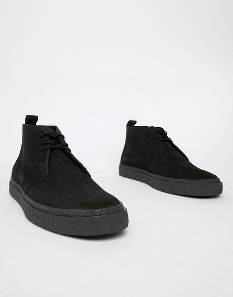 Черные замшевые ботинки Fred Perry Hawley - Черный 1305539