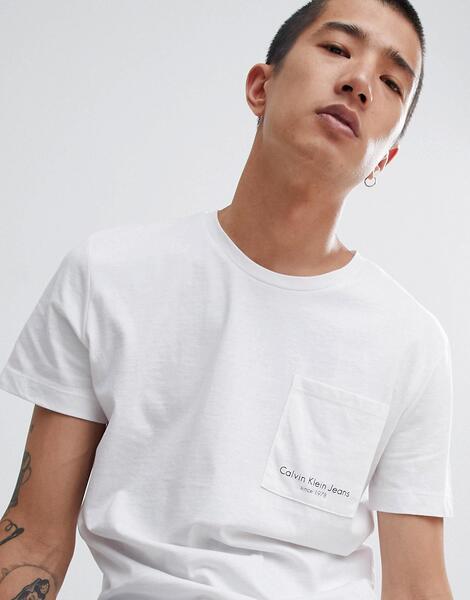 Приталенная футболка Calvin Klein - Белый 1339769