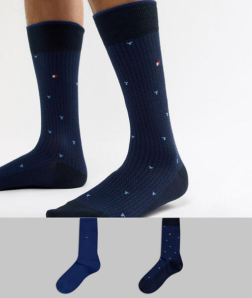Набор из 2 пар носков с логотипом Tommy Hilfiger - Темно-синий 1324529