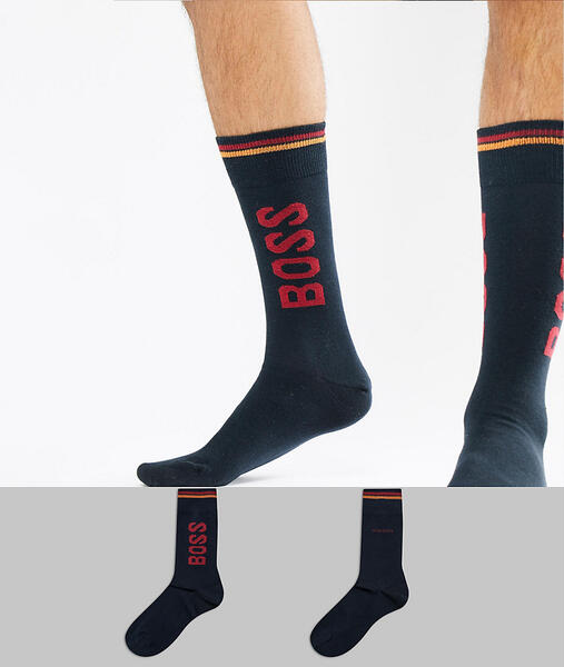 2 пары носков с логотипом BOSS - Темно-синий Boss Orange 1309020