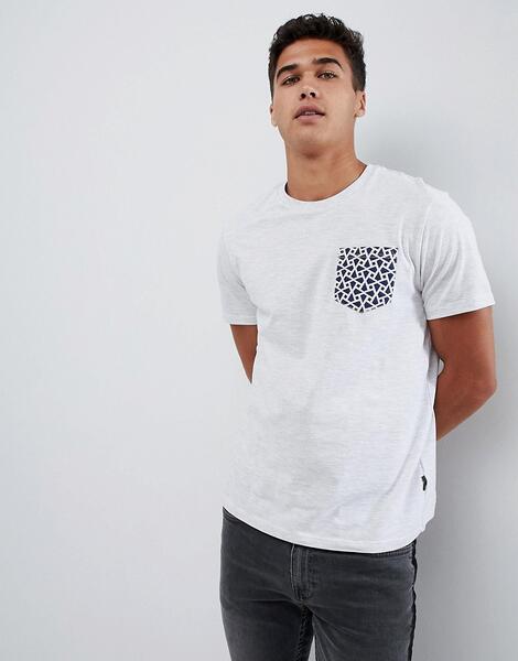 Серая футболка с геометрическим принтом Burton Menswear - Серый 1327601