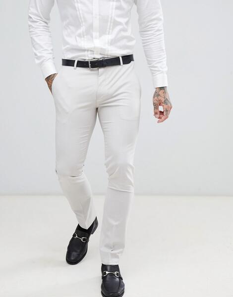 Серые супероблегающие брюки Twisted Tailor - Серый 1225915