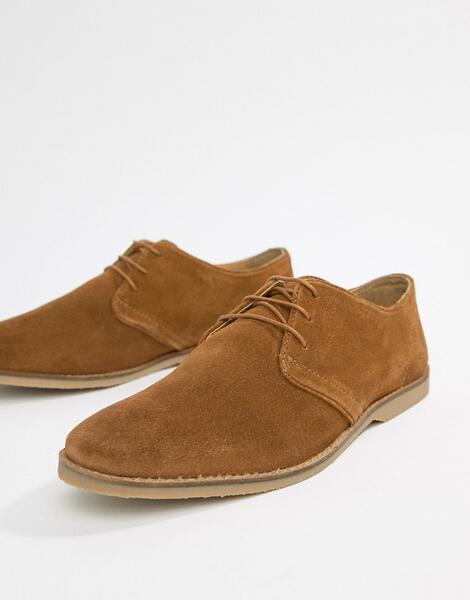 Светло-коричневые замшевые туфли на шнуровке ASOS DESIGN - Рыжий 1257675