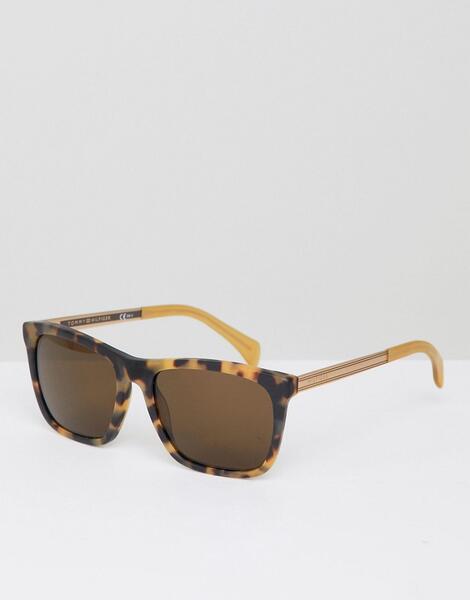 Бирюзовые квадратные солнцезащитные очки Tommy Hilfiger TH 1435/S 1289379