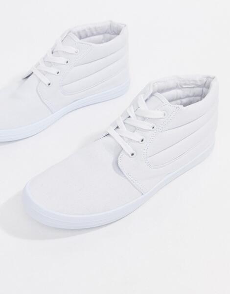 Белые парусиновые ботинки чукка ASOS DESIGN - Белый 1221673