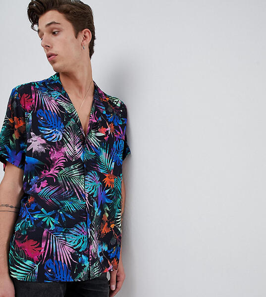 Оversize-рубашка с отложным воротником и тропическим гавайским принтом ASOS DESIGN 1289660