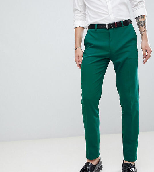 Зеленые брюки скинни ASOS DESIGN Tall Wedding - Зеленый 1234650