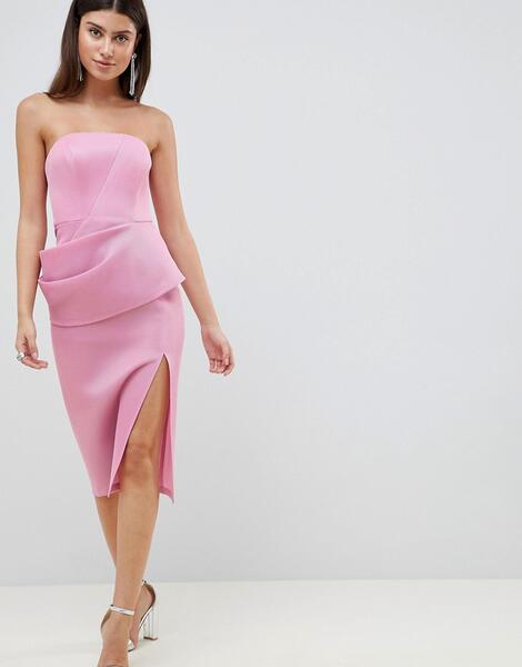 Сетчатое платье-футляр ASOS DESIGN - Розовый 1264878