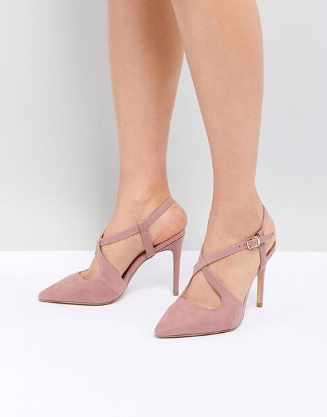 Туфли-лодочки с перекрещенными ремешками New Look - Розовый 1275917