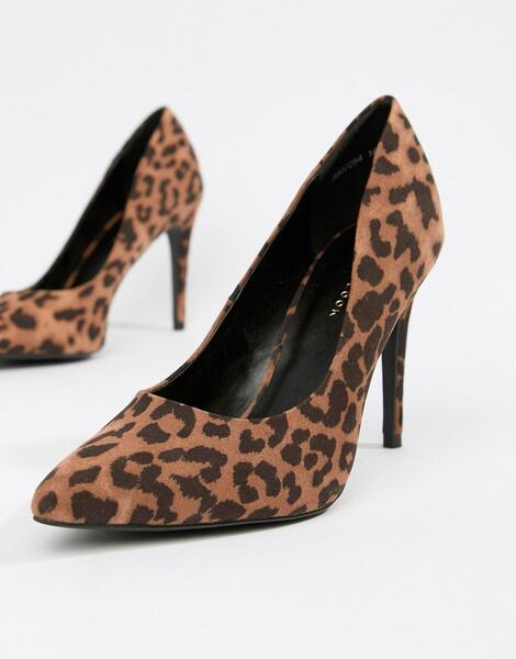 Туфли-лодочки с леопардовым принтом New Look - Коричневый 1306126