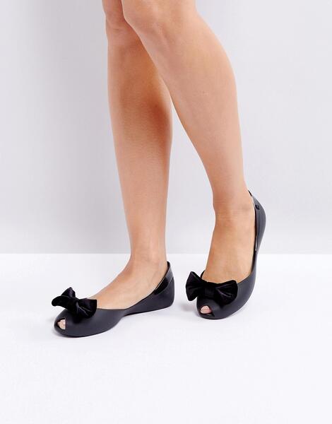 Туфли на плоской подошве с бантом Melissa - Черный Vivienne Westwood For Melissa 1078036