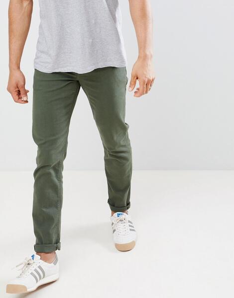 Зеленые узкие джинсы ASOS DESIGN - Зеленый 1226802
